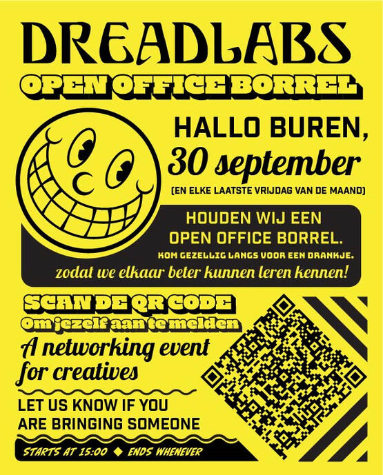Dreadlabs Open office flyer